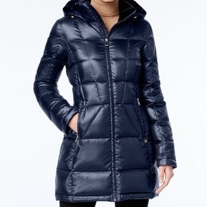 NEW Calvin Klein navy packable premium down jacket SIZE S NWOT